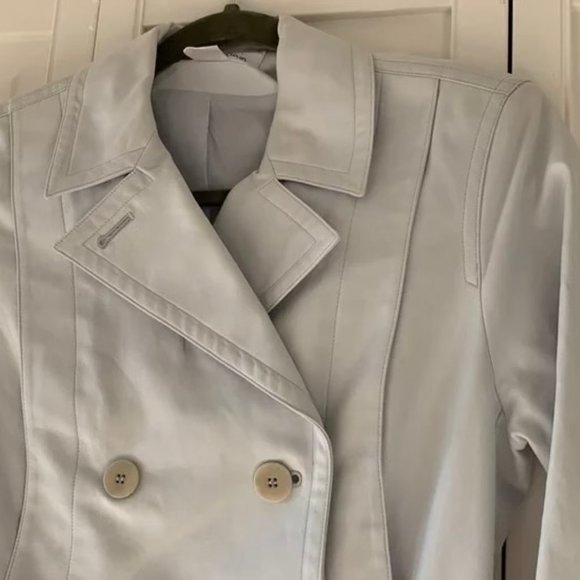 CALVIN KLEIN BABY BLUE COTTON  SHORT PEACOAT  - SZ 6 - Picture 2 of 7